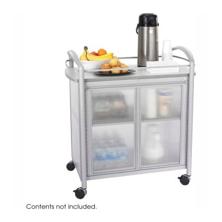 Safco Safco Impromptu Refreshment Cart, 34"W x 21-1/4"D x 36-1/2"H, Gray 8966GR
